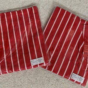 Crate & Barrel Red & White Butchers Stripe Aprons